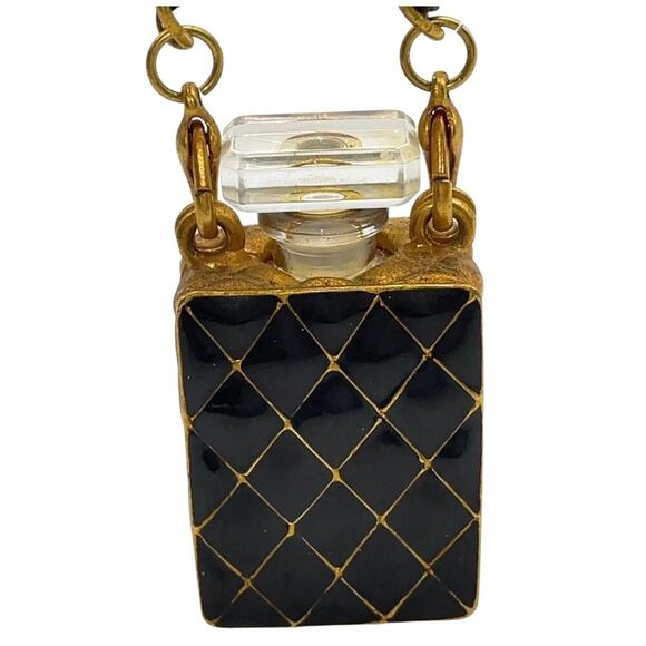 Chanel No.5 Eau de Perfume Mini Bottle Chain Necklace W/Box - Picture 7 of 11